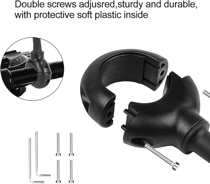 AtfArt Bike Mirror Handlebar Mount HD Bike Rear View Mirror Bicycle Mirrors for Handlebars Adjustable Rotatable Bike Mirrors Ride Safely (A-2 Pcs Black Long Mirror)