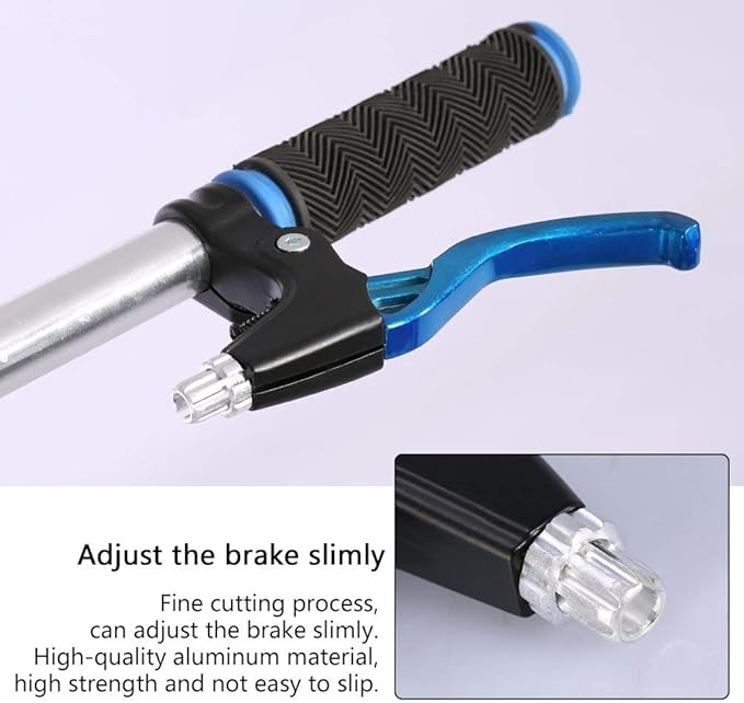 DISIWENE 1 Pair Bicycle Brake Lever, V-Brake Handlebar Aluminium Alloy Bike Brake Handle Universal 2.2cm for Most Bicycle, Road Bike, Mountain Bike (Blue)