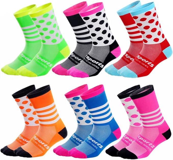 Cycling Socks Pro Mens Womens Riding Socks Bicycle Bike Sport Ankle Athletic Socks XC MTB BMX Black Pink Blue Green Orange