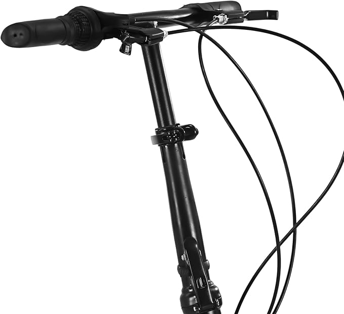 20-Inch Folding Bike, Foldable Bike for Adults Adjustable Seat Height & Elevable Handlebars Store in The Trunk 7-Gear Transmission Front and Rear Disc Brakes for Traveling