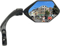 Hafny NEW Handlebar E-Bike Mirror, Large Surface Mirror, HD Automotive Grade Glass Bicycle Mirror, Safe Blast-Resistance Cycling, (HF-M904-FR01B) (Silver Glass Right)