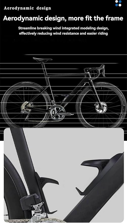 Water Bottle Cage Ultra-Light Aerodynamic Carbon Fiber for Mountain and Road Bikes Universal Fit for 68-80mm Frame (Mag)
