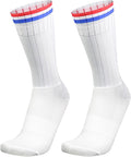 Aero Socks Cycling Aero Socks For Men Anti-Slip Silicone Aero White Line Cycling Sports Running Socks 6-11