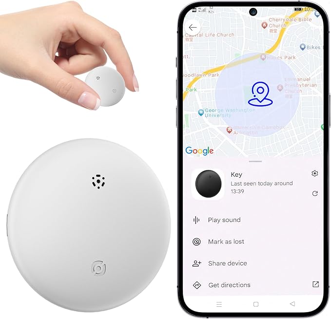 Smart Tracker Tags,Smart Tracker(2025), Works with Google's Find Hub/Find My Device (Android Only) App, Tracker Tag Locator for Keys, Luggage, Satchel, Backpack (Not for Apple Devices)