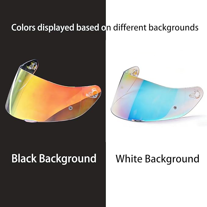 Motorcycle Helmet Visor for AGV K1 K1S K3SV K5 K5S, Anti-Scratch UV Protected Full Face Shield, High-Definition Tinted Mirror PC Lens, Day & Night Riding (Transparent Revo Red)