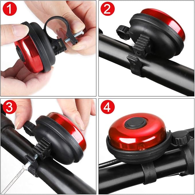 Accmor Classic Bike Bell, Aluminum Bicycle Bell, Loud Crisp Clear Sound Bicycle Bike Bell for Adults Kids