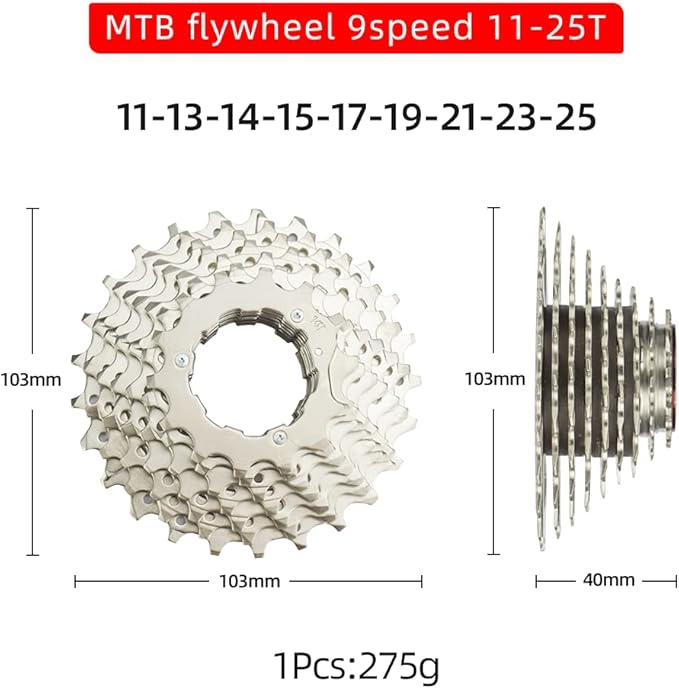CYSKY 8/9/10/11/12-Speed Cassette 11-25T/28T/32T/34T/36T/40T/42T/46T/50T/52T Bike Sprocket Freewheel Compatible with Shimano, Sram HG Hub, Fit for Mountain Bike, Road Bike, MTB Cassette