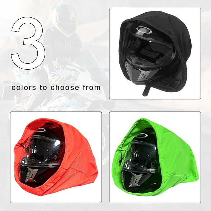 Motorcycle Helmet Bag, Helmet Protection Drawstring Bag Made of Nylon Cloth, Large Capacity Helmet Storage Bag for Motorcycle Bicycle, Universal Motorcycle Accessories (Black)