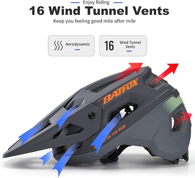 BATFOX Bike Helmet,Mountain Bike Helmet Helmets for Men Women Adults Youth