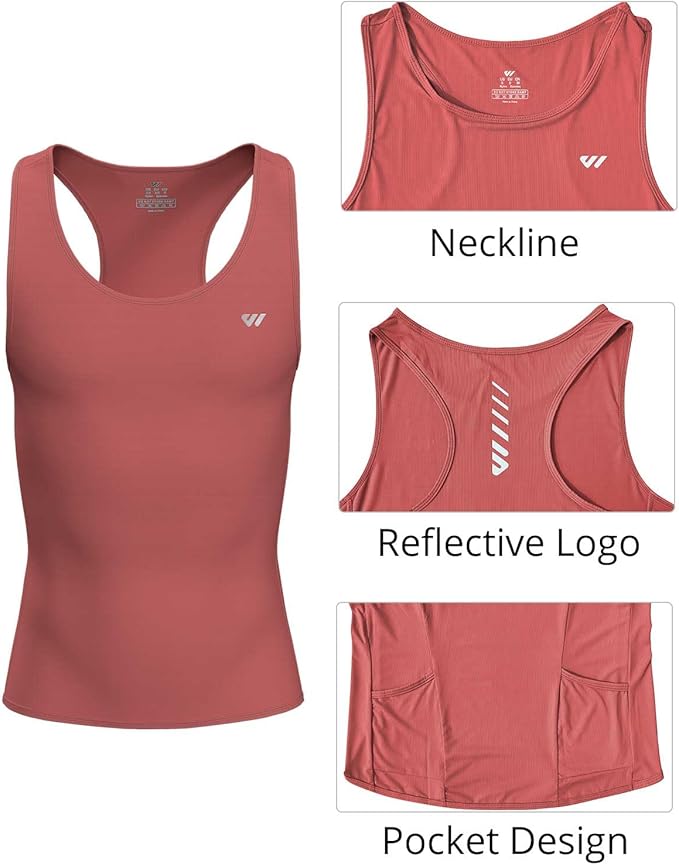 Lo.gas Sleeveless Cycling Jersey Men, Biking Base Layer Breathable and Lightweight with Back Pocket Sports Vest