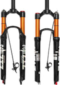 ZTZ 26/27.5/29 inch MTB Air Suspension Fork,120mm Travel, Rebound Adjustment,1 1/8 Straight Tube, QR 9mm*100mm, Manual/Remote Lockout, Ultralight Front Fork for XC/AM Mountain Bike