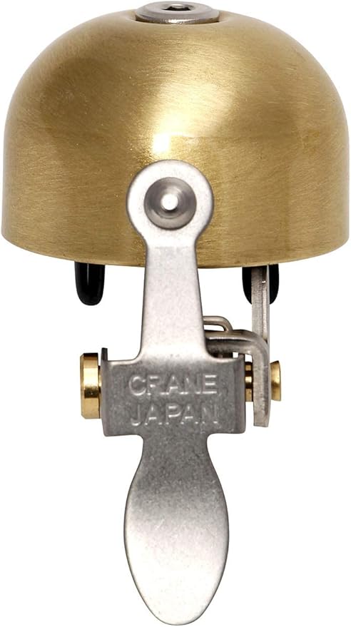 Crane Bike Bell E-Ne Bicycle Bell, Made in Japan for Road Bikes or Mountain Bikes, Fits All Handle Bar Sizes & Types