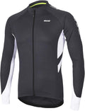ARSUXEO Men's Full Zipper Long Sleeves Cycling Jersey Bicycle BikingBike Shirt 6030