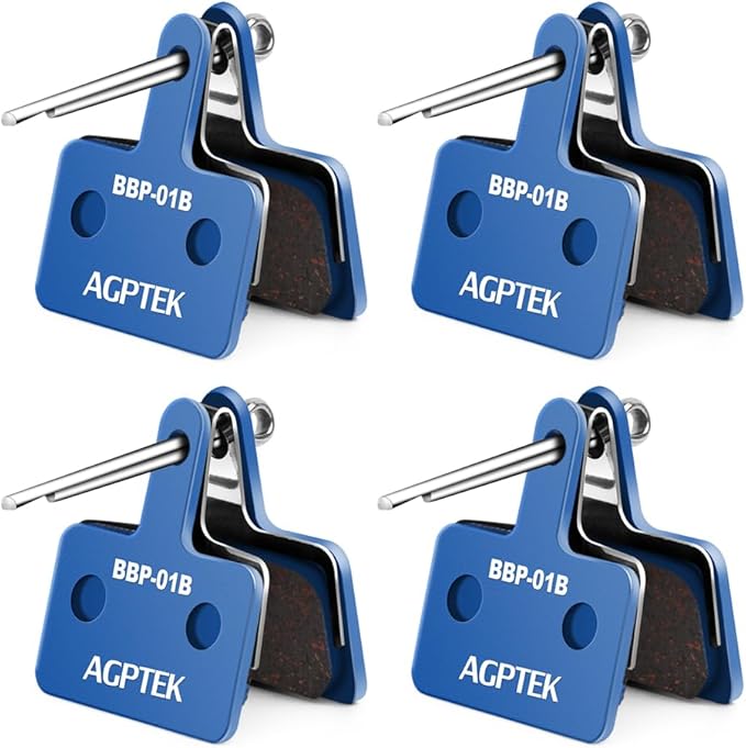 AGPTEK Bike Brake Pads, High-Performance Brake Pads, Disc Brake Pads & Spring (Semi-Metallic&Resin) for Mountain Bike Disc Brakes,Bike Pads Compatible with TRP Tektro Shimano Deore Br