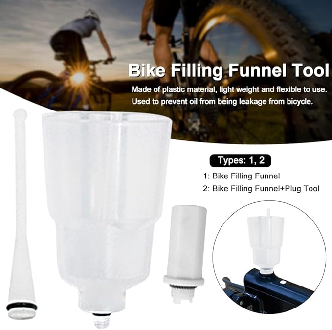 Bike Oil Funnel Tool Disc Brake Bleed Kit for Shiman-o, Mineral Oil Brake Funnel Set Bike Repair Tool Kit Hydraulic Brakes Compact