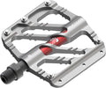 BUCKLOS MTB Flat Pedals Mountain Bike Pedals, 3 Bearings CNC Adult Road Bike Pedals, Bicycle Platform Aluminum Alloy Non-Slip Pedal for Gravel Bike/BMX 9/16"(Black)
