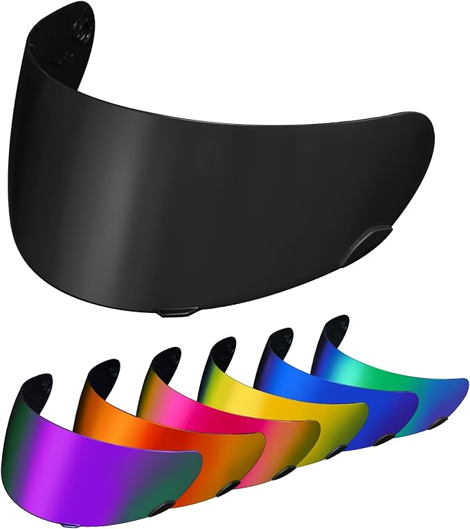 PSLER Qualifier Visor- Qualifier DLX Helmet Visor Motorcycle Face Shield Accessories Replacement for Bell Qualifier/Star/Vortex/RS-1/Revolver,Black