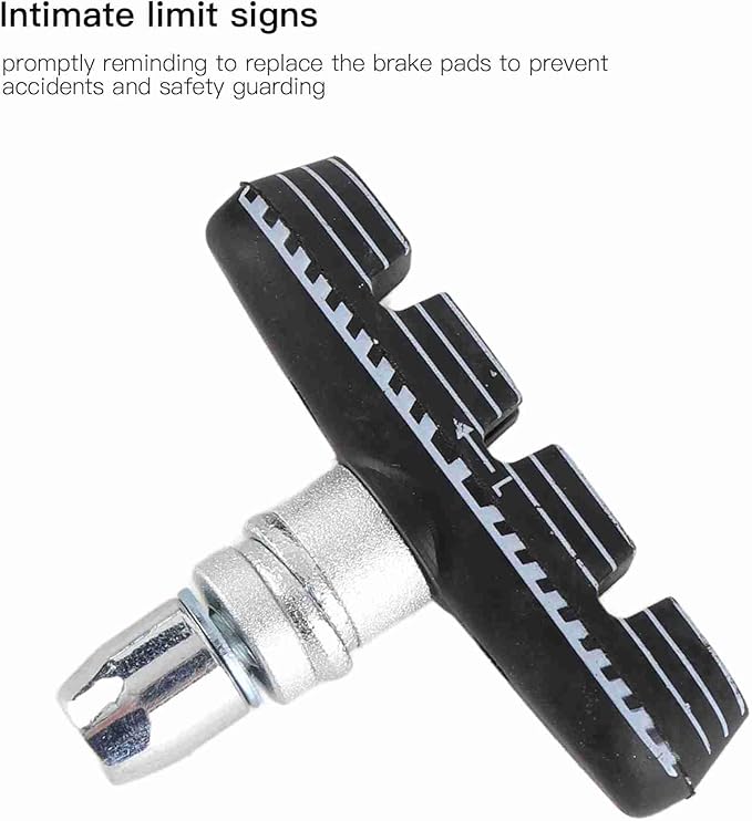 Bike Brakes Pads Set Bicycle V Brake Pads for Mountain and Road Bike, No Noise, No Skid, Folding Bicycle Brake Blocks Kit for Front and Rear Wheels 1 Pair