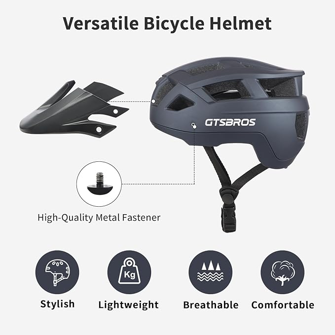 Mountain Bike Helmet for Adults - Dual Shell Lightweight MTB Bicycle Helmet Adjustable for Adults Men Women Youth
