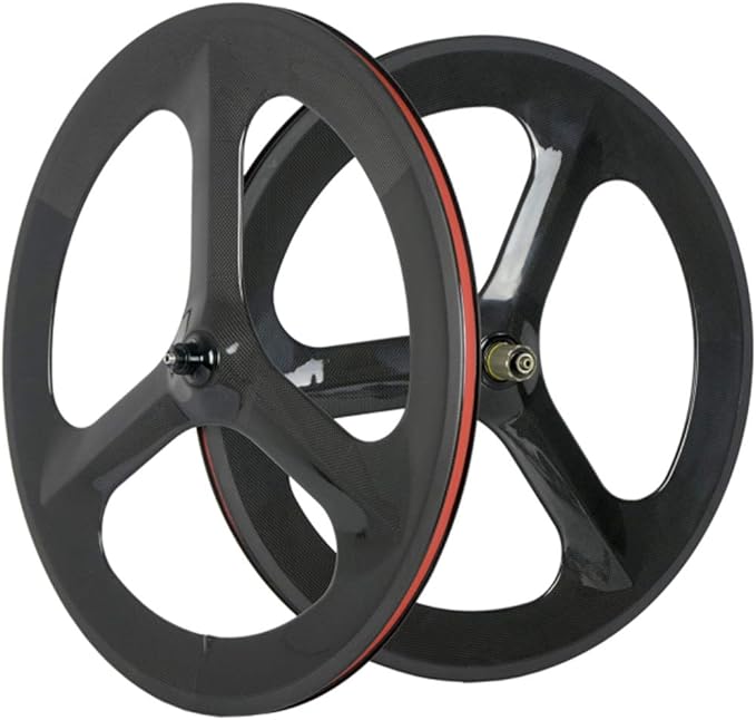 Superteam 70mm Road Bike 3 Spoke Wheelset Tri-Spoke Wheel Clincher 700c
