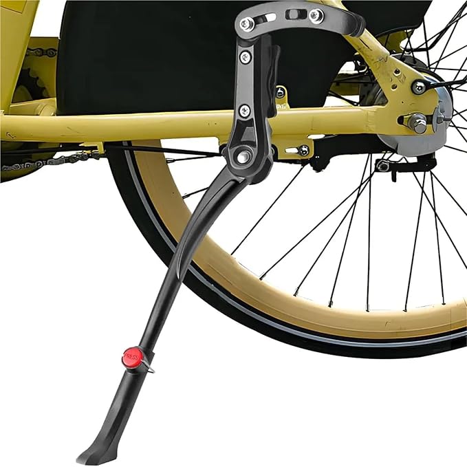 MTB Road Bicycle Kick Stand Aluminum Kickstand Adjustable Mountain Bike Support Side 90 ° Rotating Rear Foot Support Bracket 1pc(Style A)