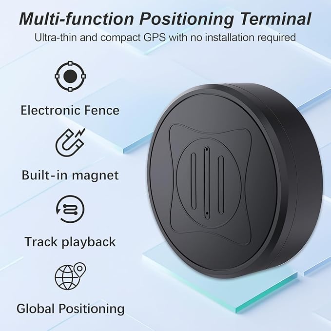 Mini GPS Tracker for Vehicles: Tracker Device for Vehicles No Subscription No Monthly Fee Car Tracker Device Hidden Magnetic Real-Time Tracking for Cars Dogs Kids (GF10-09)