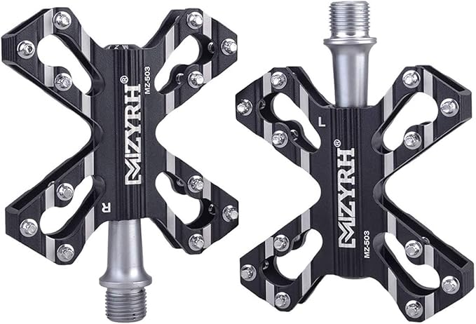 ThinkTop 3 Bearing Ultralight MTB BMX Road Mountain Bike Pedals Platform Flat Aluminum Sealed Ever Lubricate Bearing Axle 9/16 Inch