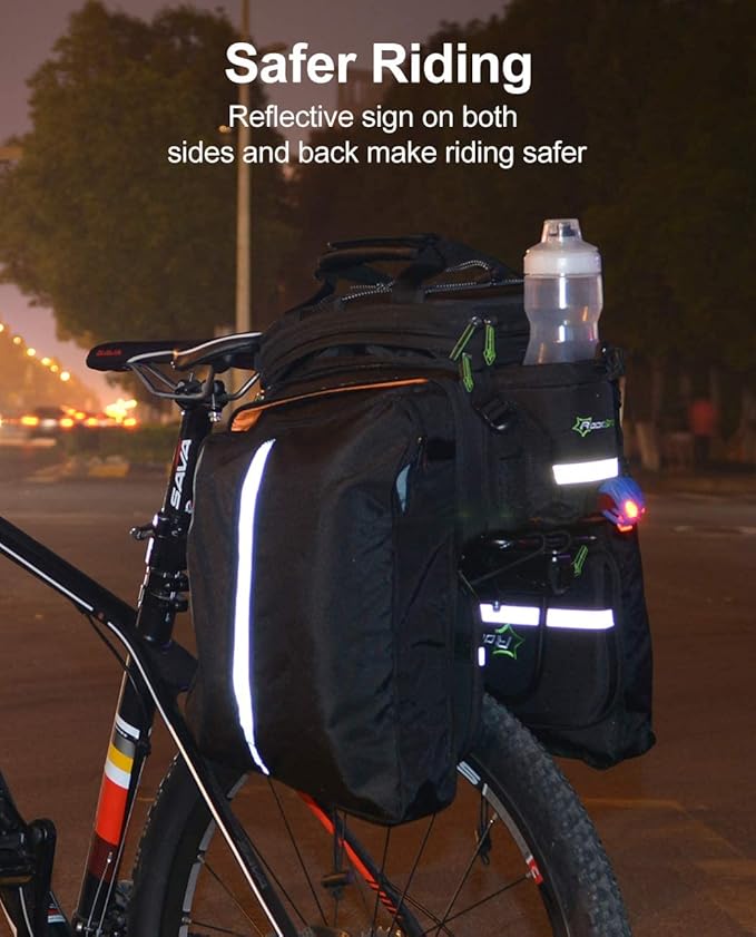 ROCKBROS Bike Trunk Bag 17L-45L Bike Rear Rack Bag Waterproof