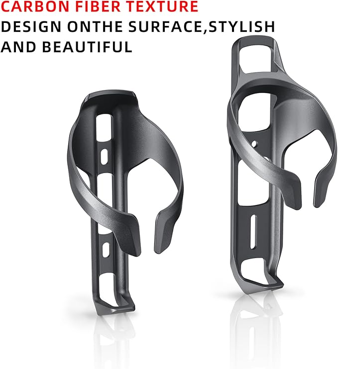 Aero Water Bottle Cages 2 Pack - Carbon Fiber Reinforced, Lightweight & Aerodynamic Bike Bottle Holder for Road, MTB, Gravel Bicycles, Wind Tunnel Optimized, Includes Screws & Tool