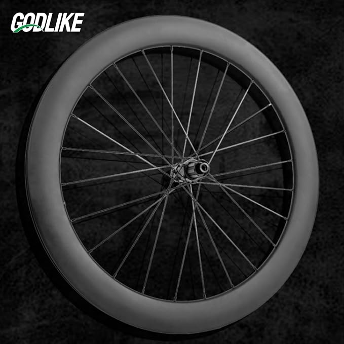 GODLIKE 700C Carbon Fiber Road Bike Wheelset 60mm Depth 20mm Width Rim Clincher Tubeless Ready Disc Brake Carbon Fiber Road Bike
