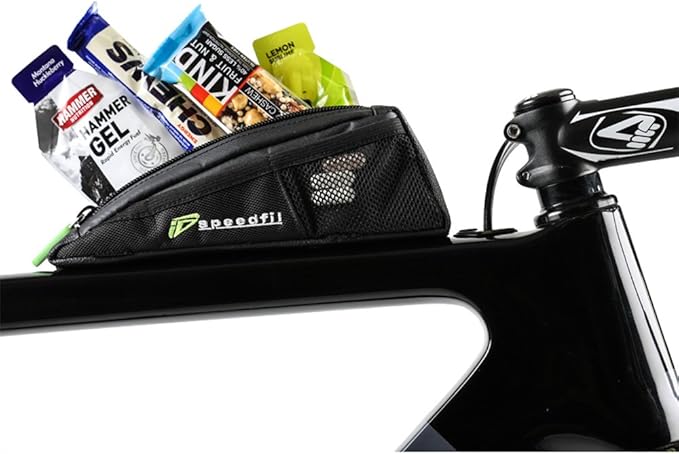 Speedfil SP2 Bicycle Frame Storage Bag, Bolt on or Strap to Top Tube, Side Mesh Pockets