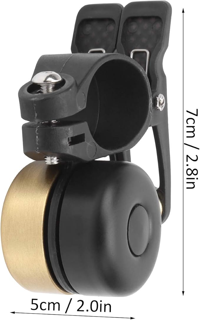 plplaaoo Classic Bike Bell,Bicycle Bell, Vintage Bicycle Double Bell Loudly Sound Mountain Bike Horn Knocking Cycling Accessory, Clearer Louder Longer Sustained Purer Tone, Classic Bike Bell Vint