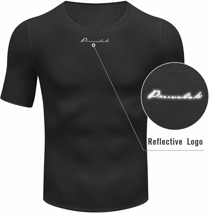 Przewalski Men’s Sleeveless Cycling Undershirt Quick Dry Bike Base Layer Vests Breathable Bicycle Jerseys Biking Tank Tops