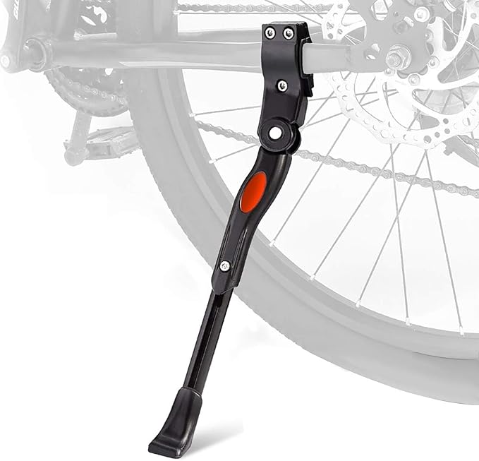 Bike Kickstand, Adjustable Aluminum Alloy Bicycle Kickstand for Road Mountain Bike, Fit 20" 24" 26", Black