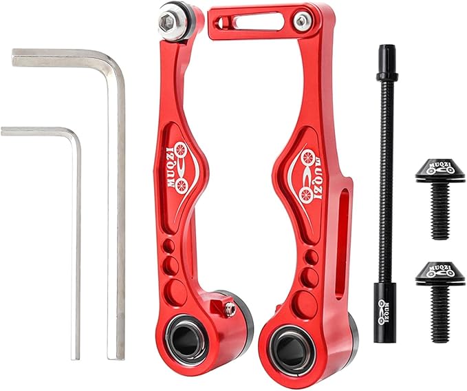 Linear Pull Bike V Brakes Front Rear Set Replacement Fit,Aluminum Alloy V-Type Bike Brake Set for Road Bike Bike BMX Repairing Accessories