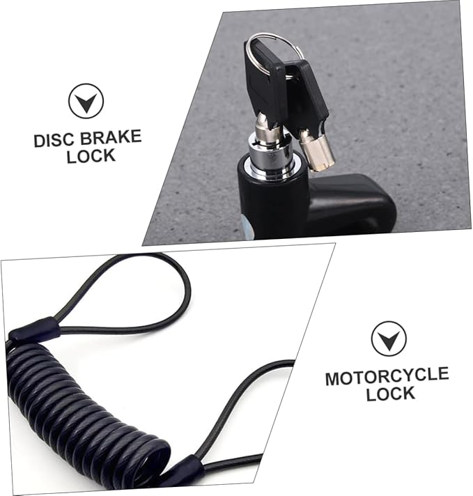 Bicycle Disc Brake Lock Motorbike Disc Lock Bicycles Motorcycle 1 Set U-Bike Key for