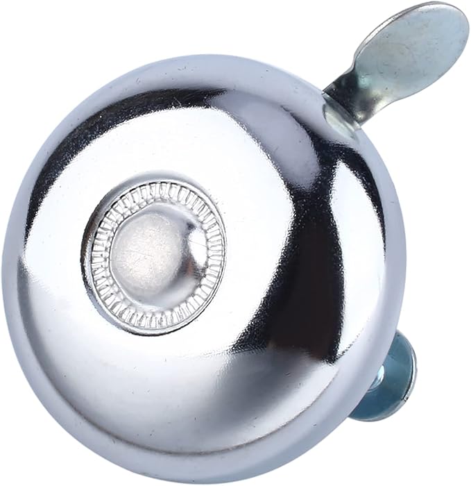 Bell , Retro Metal Ring Ring Cycling Handlebar Horn Bell Sound Alarm Fit The Outside Diameter of The Handlebar Tube of Your (Silve)