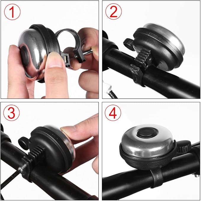 Accmor Classic Bike Bell, Aluminum Bicycle Bell, Loud Crisp Clear Sound Bicycle Bike Bell for Adults Kids