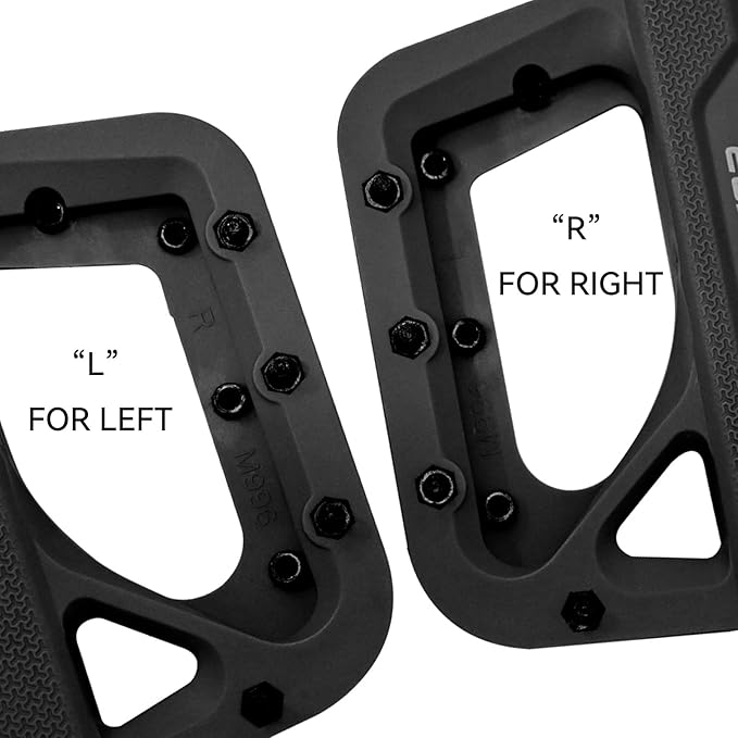 Bike Pedals, Universal Fit 9/16" Non-Slip Lightweight Nylon Fiber Bicycle Pedals Wide Flat Platform for Road Mountain BMX MTB Bike