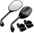 XYZCTEM Black Retro Style Side Rearview Mirror w/ 7/8" Handlebar Mount 8mm Adaptor For Mountain Bike BMX Bicycle Motorcycle Dirt Bike ATV Cruiser Chopper-Pair