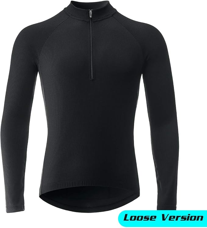CATENA Men's Cycling Jersey Long Sleeve Shirt Running Top Moisture Wicking Workout Sports T-Shirt