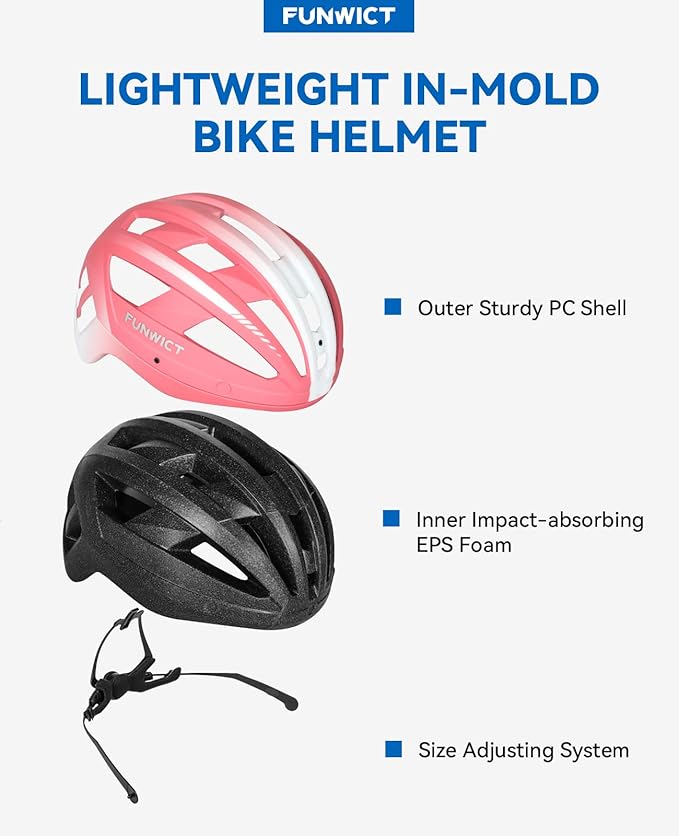 Adult Bike Helmet with Visor and Goggles for Men Women Mountain Road Bicycle Helmet Rechargeable Rear Light Cycling Helmet