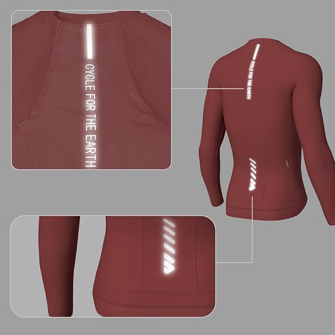 Lo.gas Cycling Jersey Men Short Sleeve, Road Bike Jerseys Full Zipper with Pockets, Bicycle Clothing Breathable Quick Dry