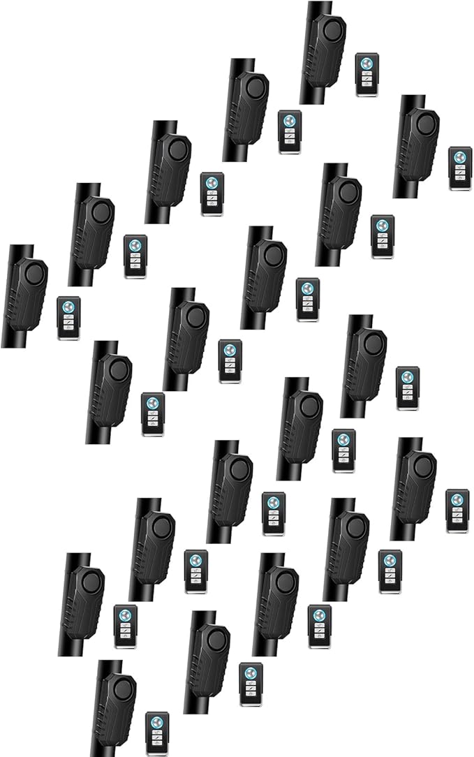 Bike Alarms,Bike Alarm Anti Theft, Bicycle Alarms with Remote,113dB Super Loud Bicycle Vibration Motion Sensor Siren Anti Theft Security System IP65 Waterproof, 10Pack