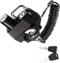 Motorcycle Helmet Lock & Cable, Anti-Theft Aluminum Alloy Helmet Holder Hook with 2 Keys, Universal Handlebar Mounting Helmet Security Lock for Motorbike Scooter Street Bike (Lock & Cable)