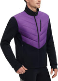 baleaf Men's Cycling Jacket Puffer Lightweight Coat Windproof Warm Winter 5 Pockets Packable Running Hiking
