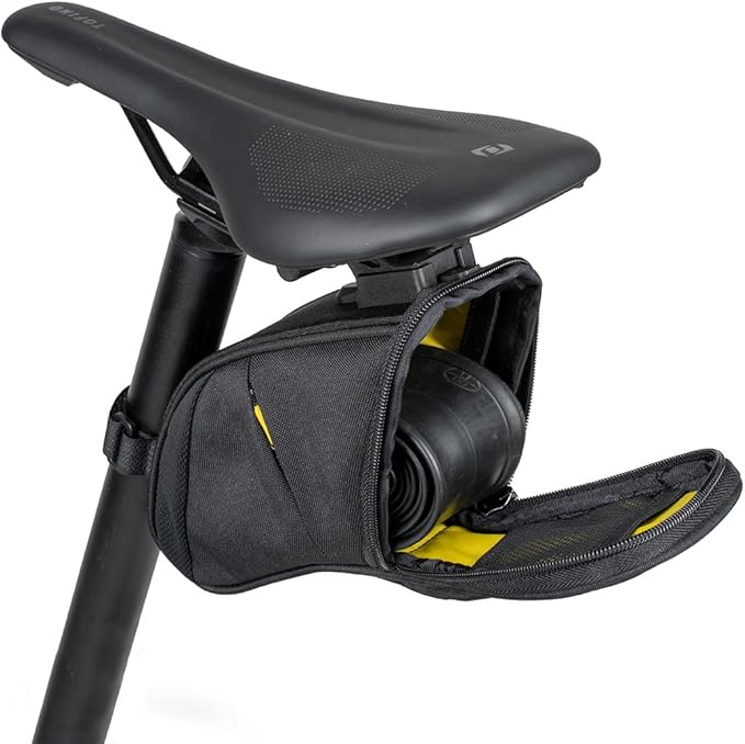 Topeak Aero Wedge Pack DX Medium – 0.9 L Expanding Under‑Saddle Seat Bag with QuickClick F25 Mount, Reflective Strip & Tool Compartments