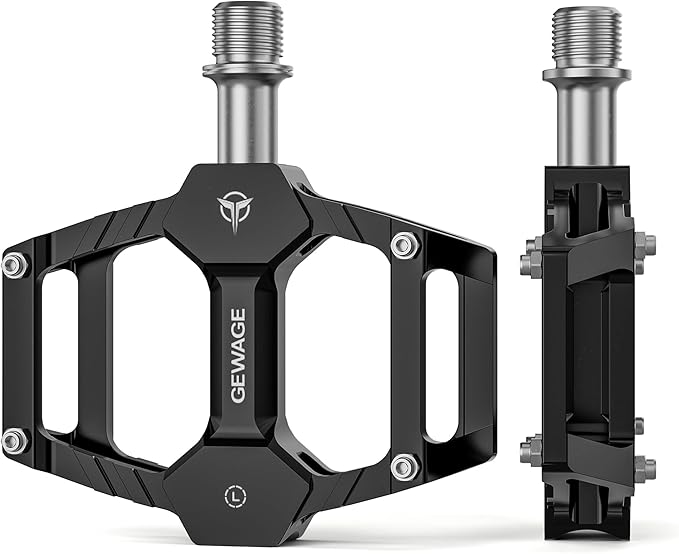 Mountain Road Bike Pedals -Bicycle Flat Pedals Aluminum 9/16" Sealed Bearing- Lightweight Platform for Road Mountain BMX MTB Bike Children's Bicycle