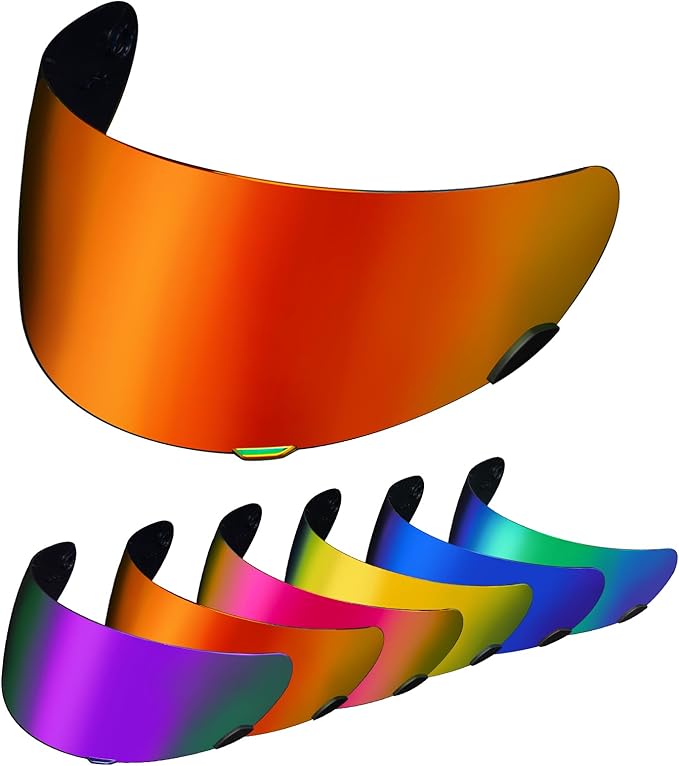 PSLER Qualifier Visor- Qualifier DLX Helmet Visor Motorcycle Face Shield Accessories Replacement for Bell Qualifier/Star/Vortex/RS-1/Revolver,Deep Red