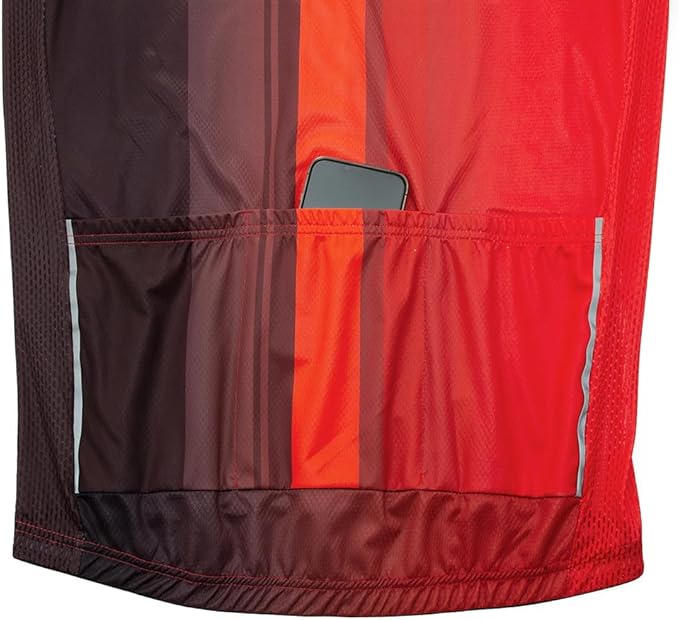 Men's Cycling Bike Jersey Short Sleeve Biking Shirt with 3 Rear Pockets + Zipper Pocket Breathable Quick Dry Bicycle Jersey